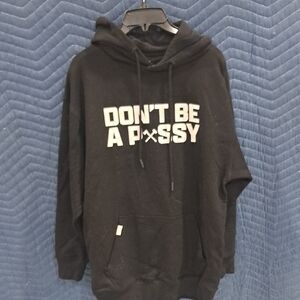 NWOT Black Graphic Hoodie for Men "Don't Be A P!ssy"